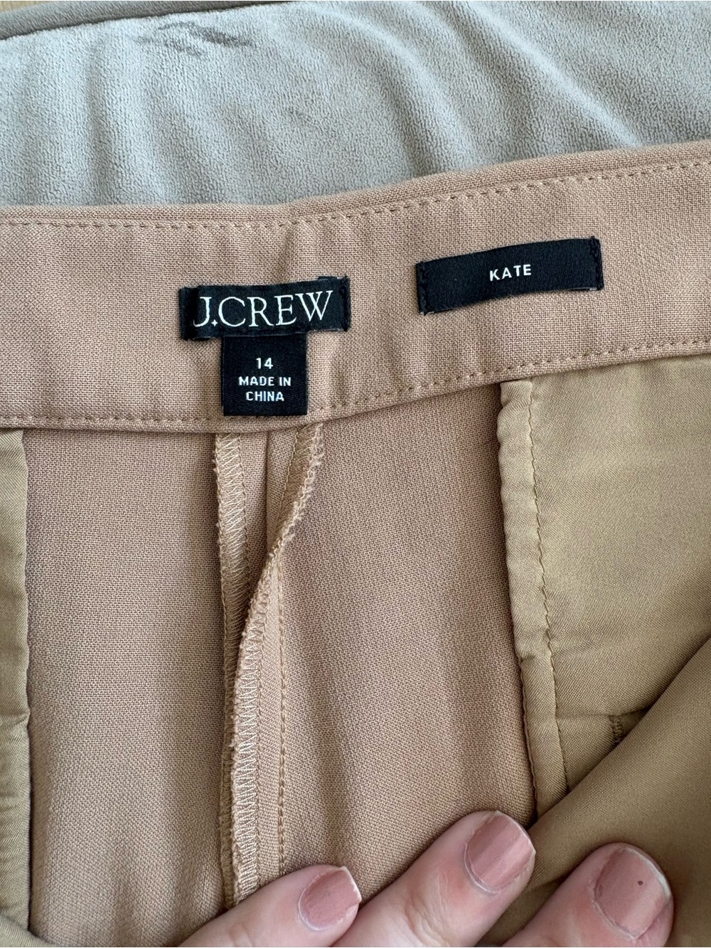 J. Crew Straight-Leg Kate Chinos in Camel